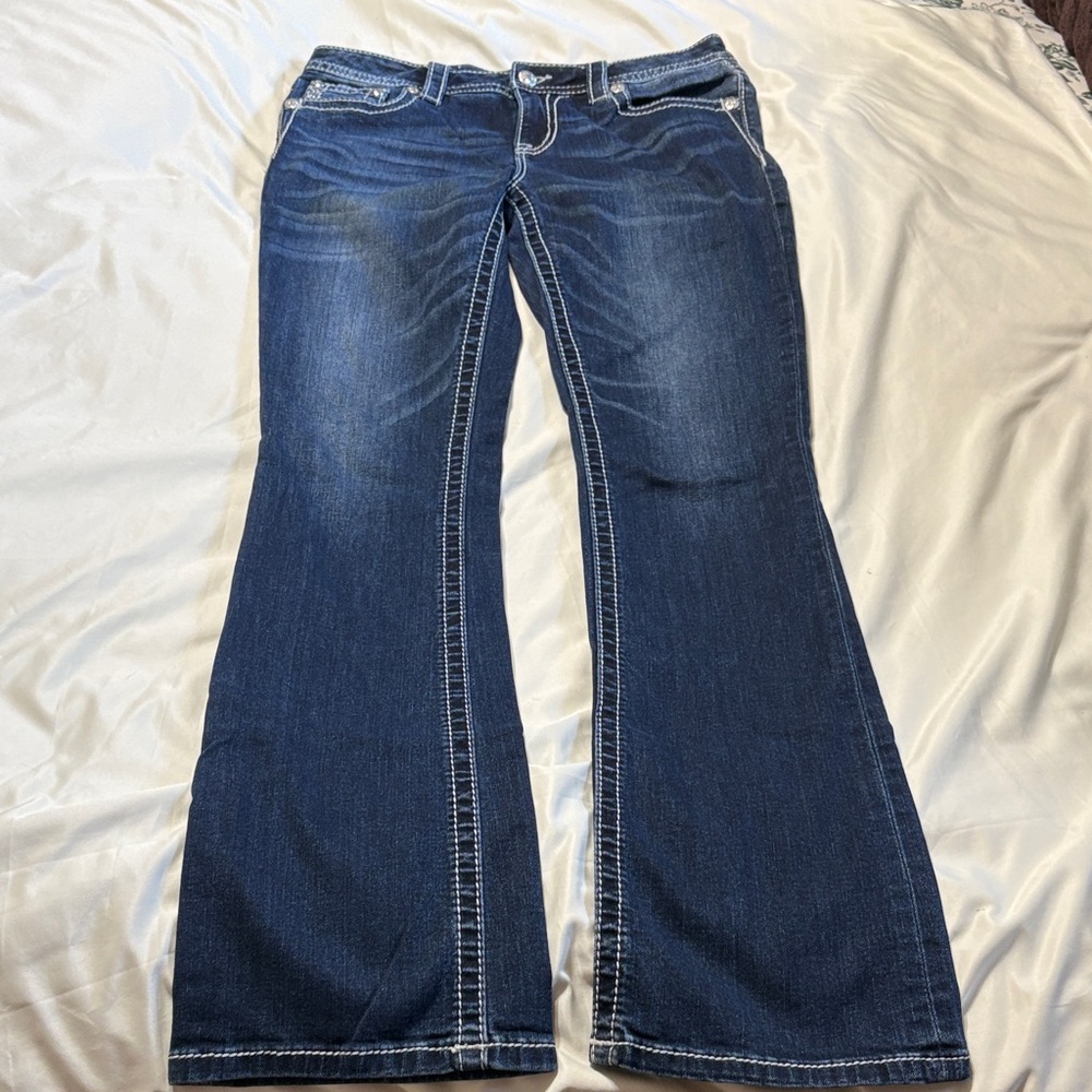 Miss Me Dark Blue Flare Jeans